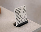 LettrBoard changeable tabletop coffee menu sign on a marble counter